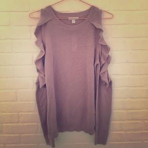New York and company cold shoulder sweater top